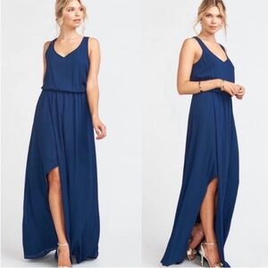Show me your Mumu Royal Blue Dress Kendall Maxi Gown Wedding Bridesmaid